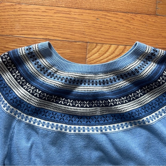 Talbots Blue Crew Neck Sweater Soft Knit Casual - Picture 2 of 5